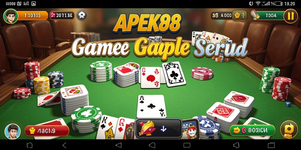 Tampilan gameplay Gaple yang seru dan interaktif di APEK88.