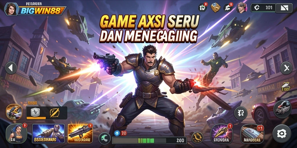 Tangkapan layar menampilkan aksi pertarungan mendebarkan di BIGWIN88.