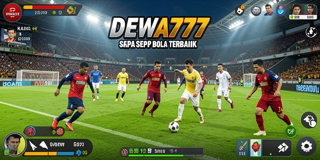 Tampilan gameplay DEWA777 dengan aksi sepak bola yang mengesankan.
