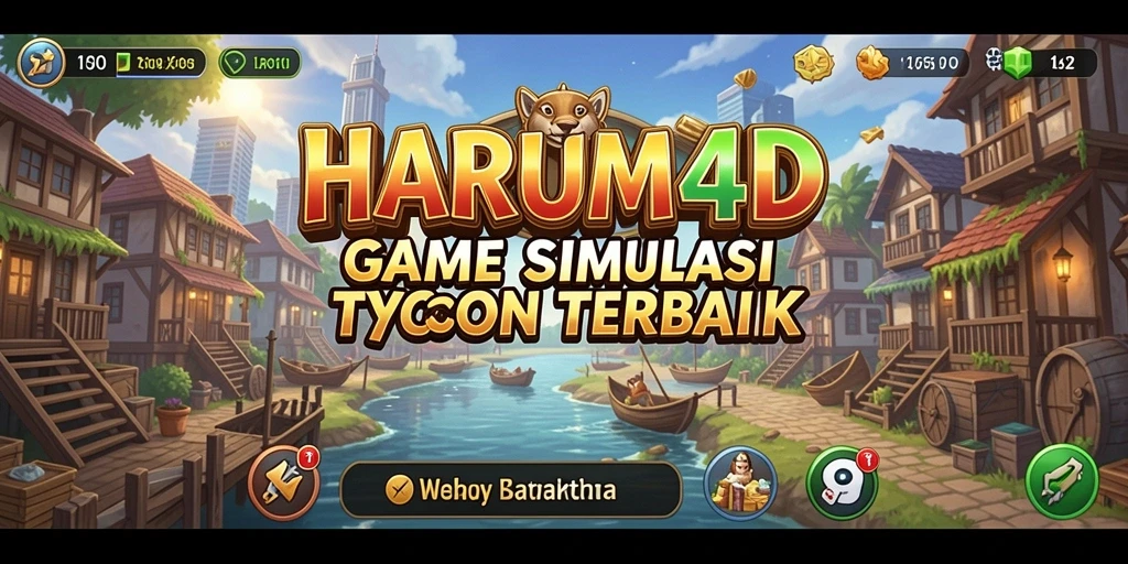 Tampilan gameplay menarik dari HARUM4D dengan elemen Tycoon.