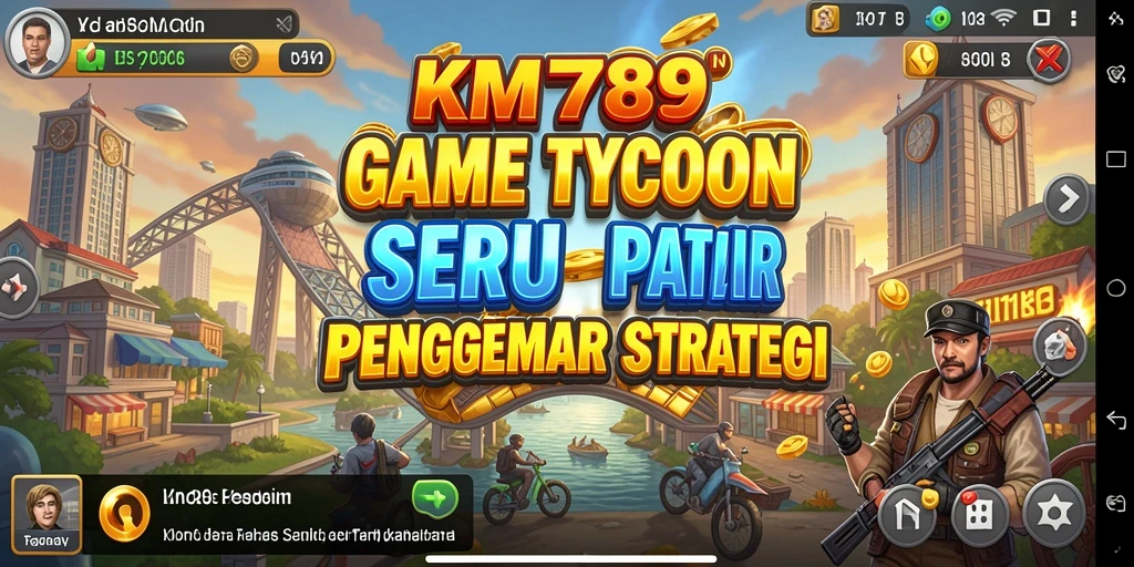 Screenshot gameplay KM789 menampilkan keseruan mengelola bisnis Tycoon.