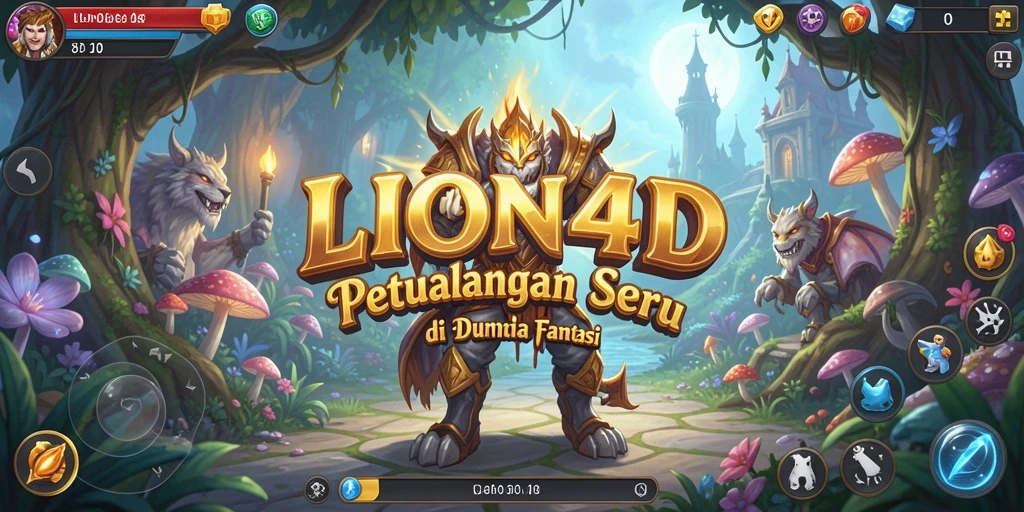 Tangkapan layar LION4D menunjukkan aksi epic dalam gameplay RPG.