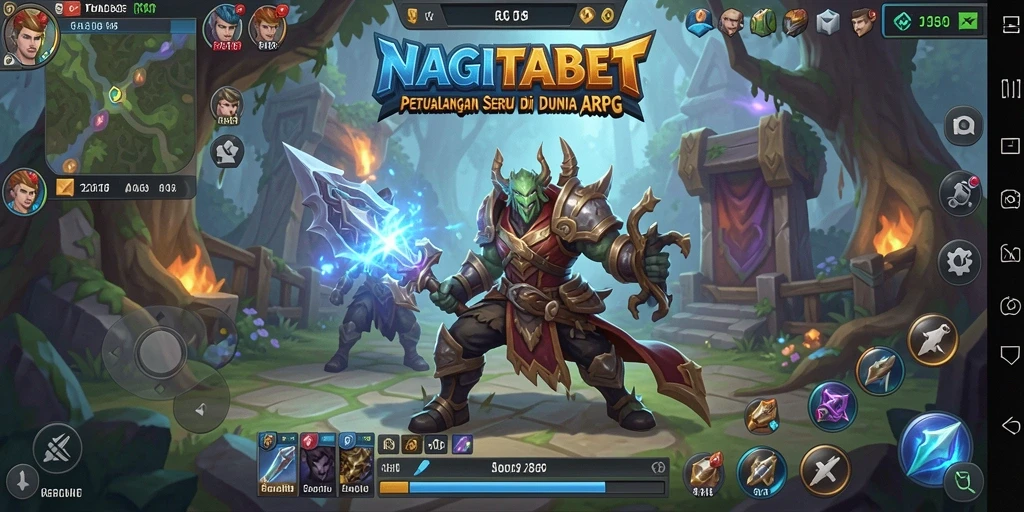 Screenshot gameplay NAGITABET yang menunjukkan pertempuran epik.