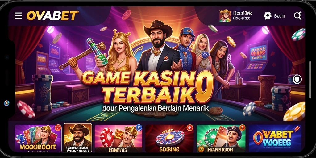 Screenshot OVABET menunjukkan pengalaman permainan Kasino yang mendebarkan.
