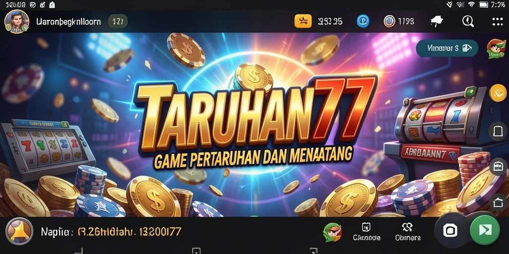 Tangkapan layar utama TARUHAN77 menampilkan gameplay yang menegangkan dan interaktif.
